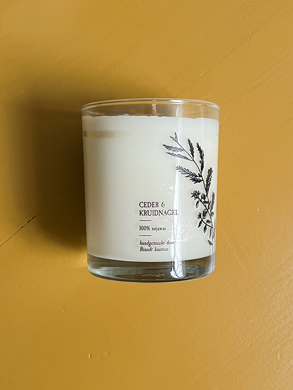 cedar clove scented candle handmade