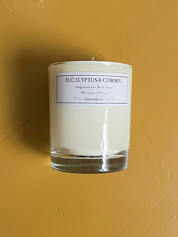 eucalyptus & lemon candle brandt kaarsen Utrecht handgemaakte deurkaarsen brandt