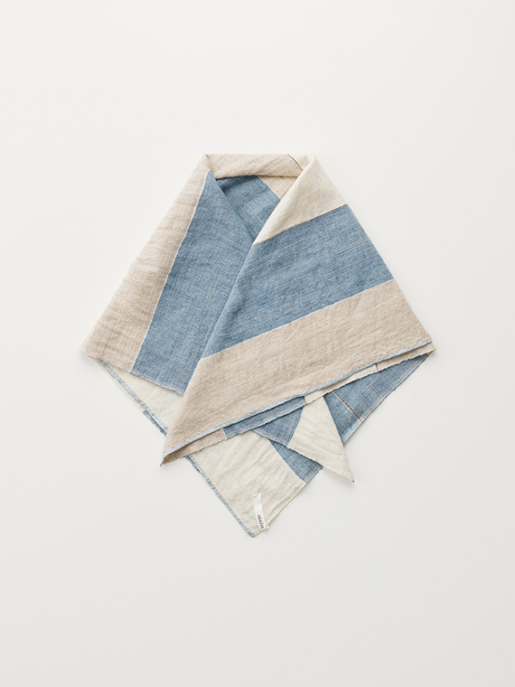 nani scarf cashmere silk mix brilliant blue aiayu shop online folded