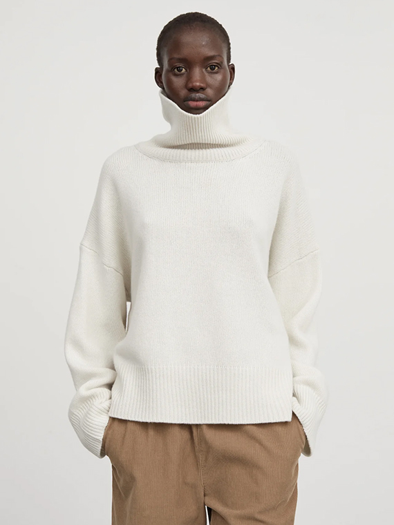 silene t neck turtleneck calm white skall studio shop online merino wool cover