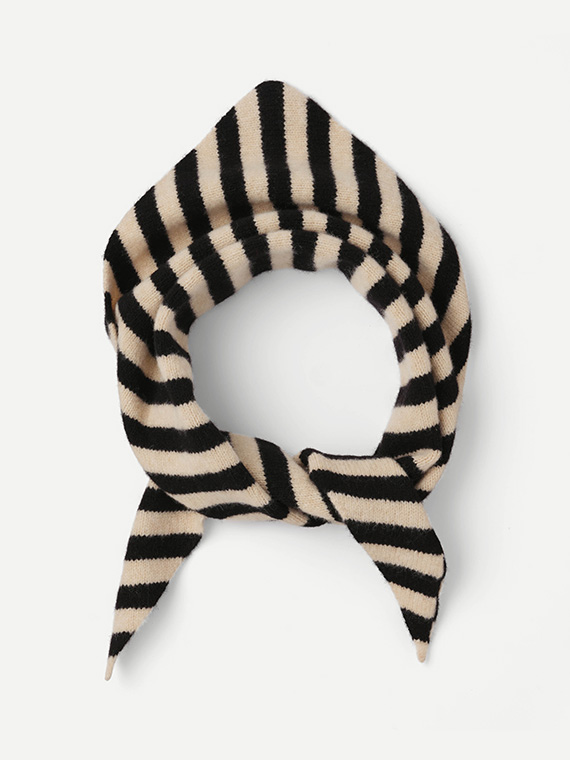 stripe neckerchief black oatmeal jo gordon shop online