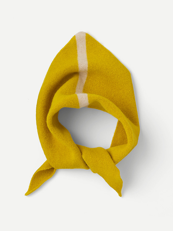 single stripe turmeric neckerchief