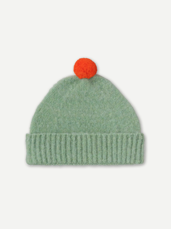 brushed pompon hat sage jo gordon shop online packshot