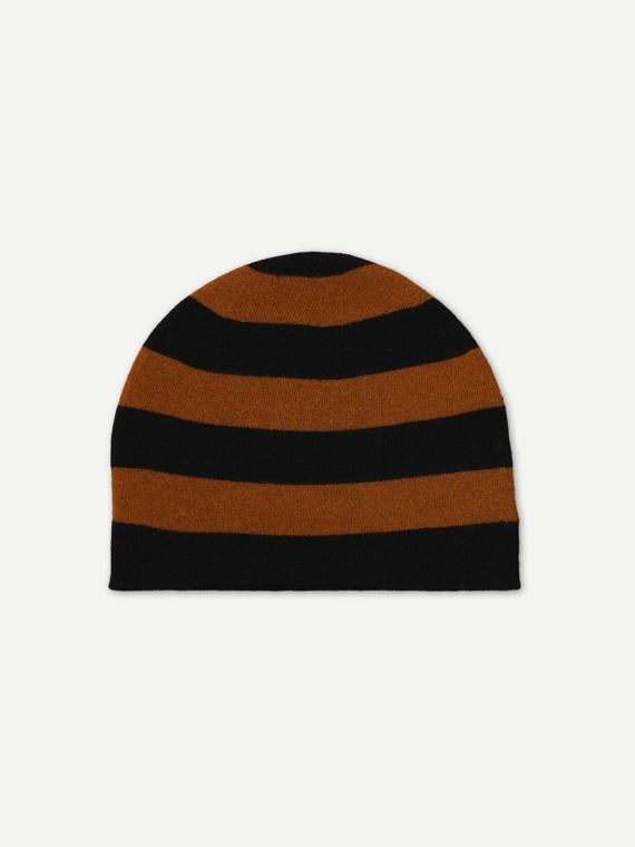 Fine Knit Bold Stripe Hat Cumin jo gordon shop online