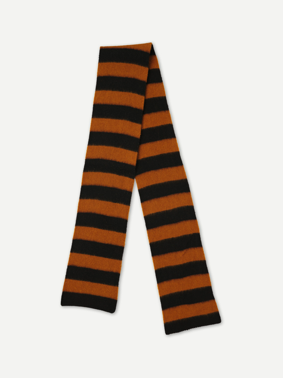 brushed stripe scarf black cumin jo gordon shop online packshot