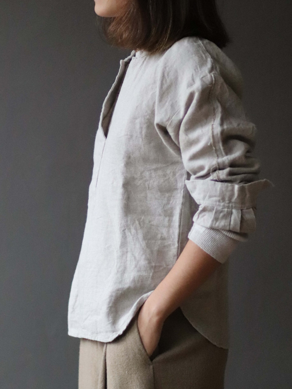 linen shirt rough flax side cover fant shop online