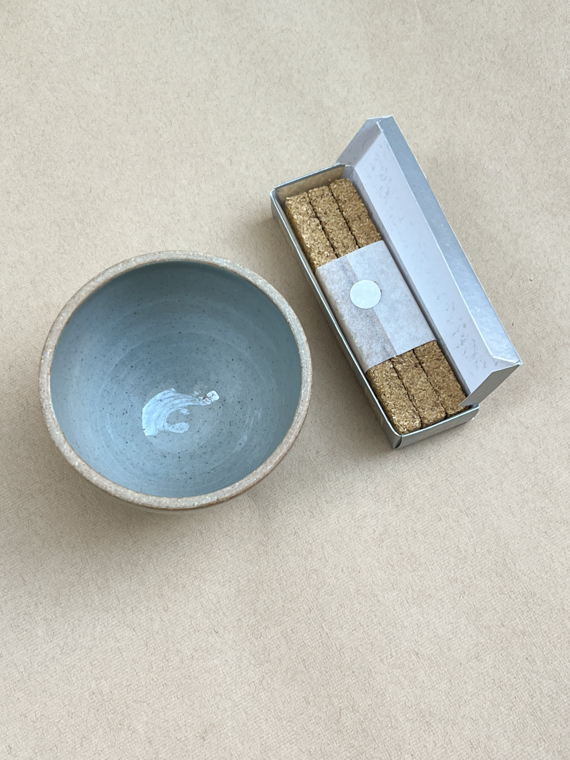 ESPIRITUS DEL ANDE + WABI SABI BOWL SET incausa incense handmade incense side