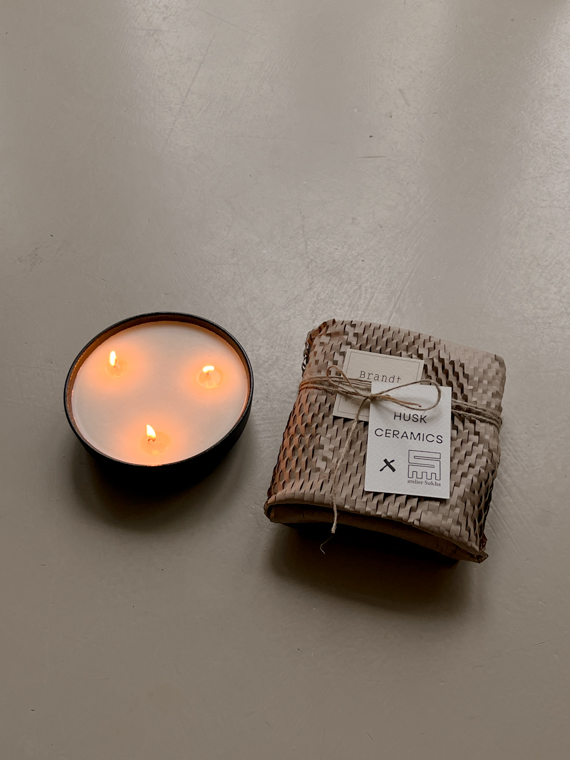 husk ceramics brandt kaarsen Utrecht handmade candle scented candle soy candle sukha collab