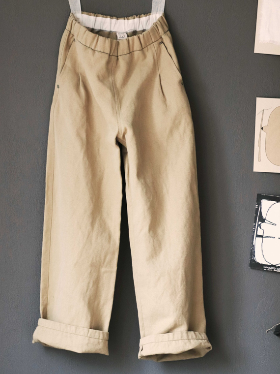 stine canvas new corn color canvas linen pants