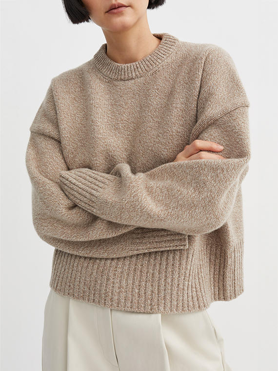 campa jumper light brown mouline skall studio shop online cover