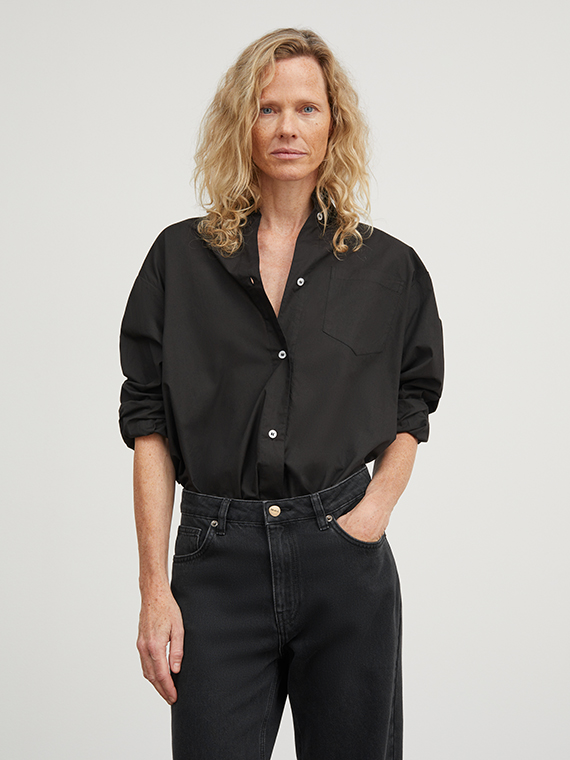 Edgar shirt black skall studio shop online organic cotton shirt gots