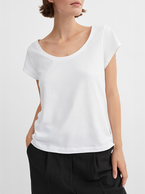 Andy wide neck tee white Skall Studio shop online