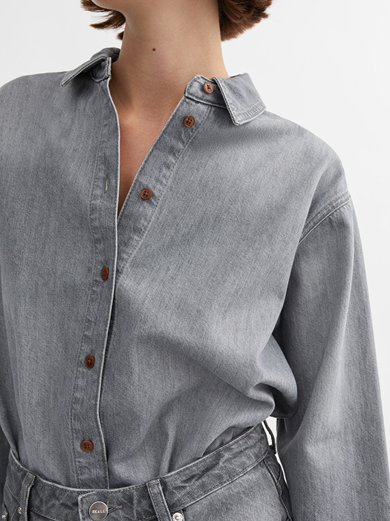 Mlllington shirt worn light grey skall studio shop online