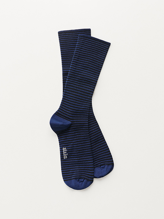 cotton stripe socks mix midnight aiayu shop online