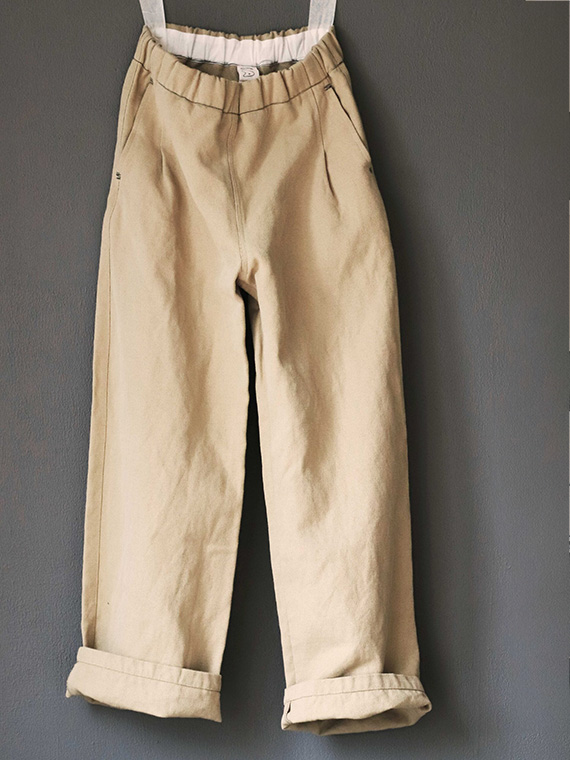 stine canvas new corn color canvas linen pants