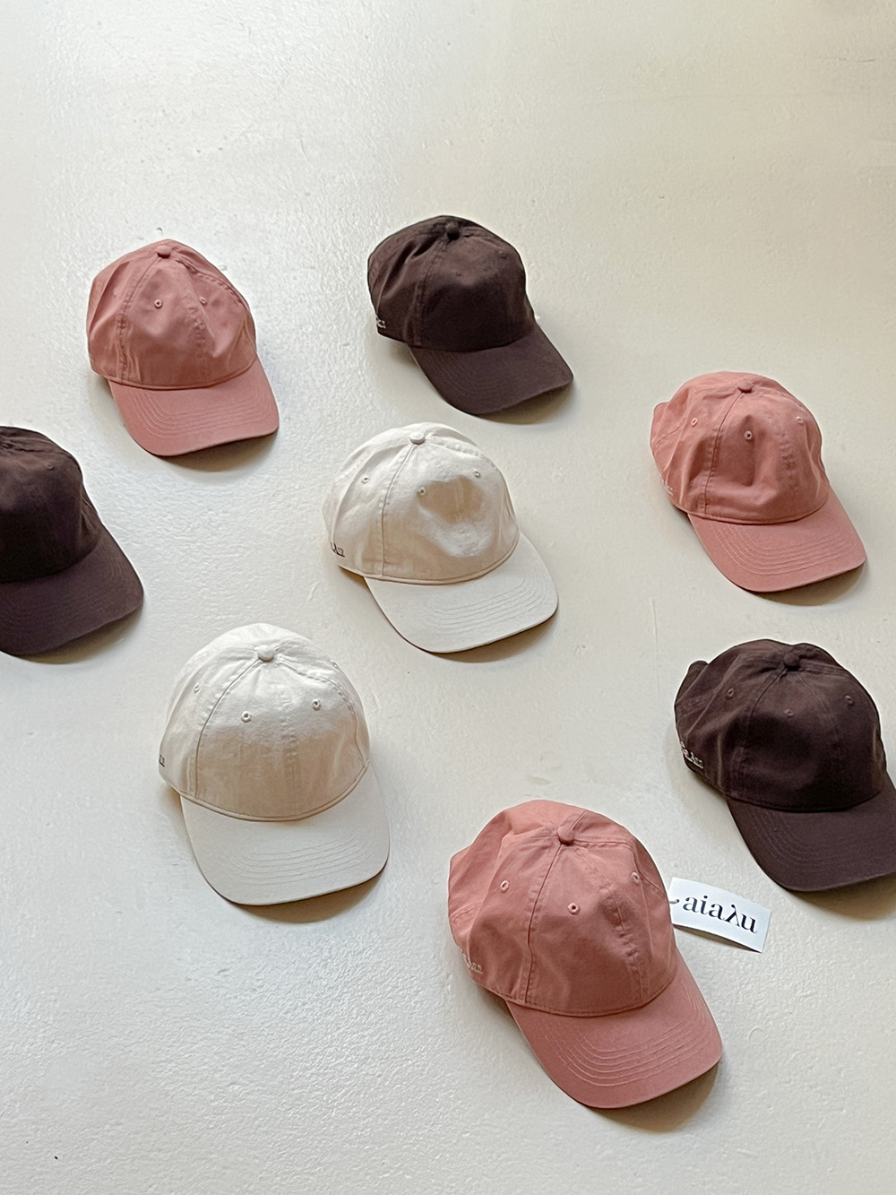 aiayu cap brown dusty coral pure ecru organic cotton cap certified cotton aiayu shop online