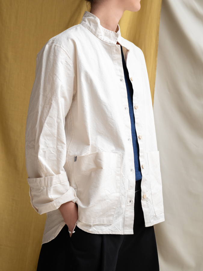 canvas shirt Rachel organic cotton canvas fant shirt workwear shirt side