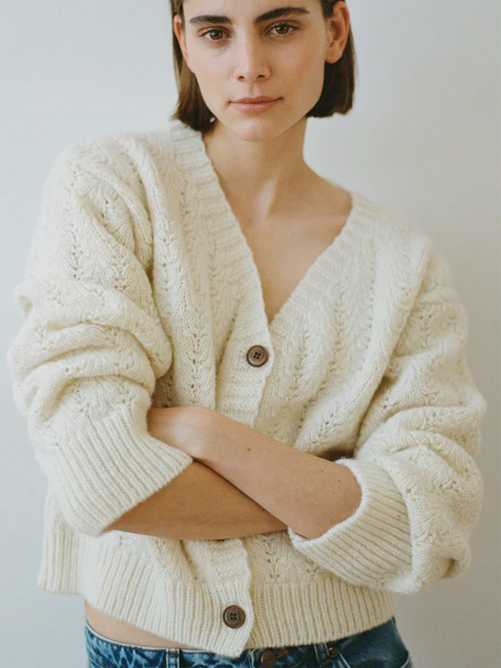 Laurine cardigan skall studio shop online off white cover