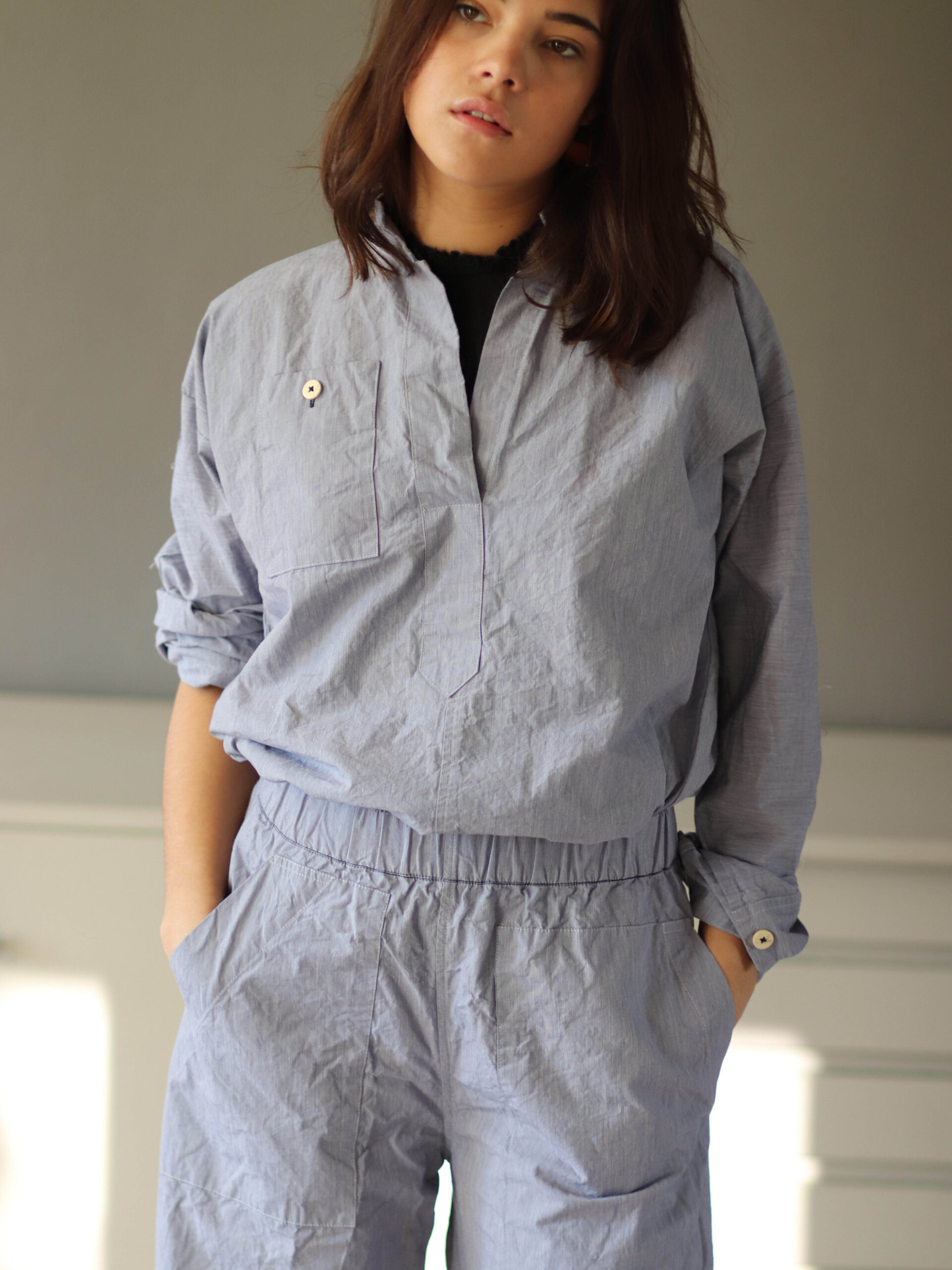 fant shirt chambray Amy blue fant shop online